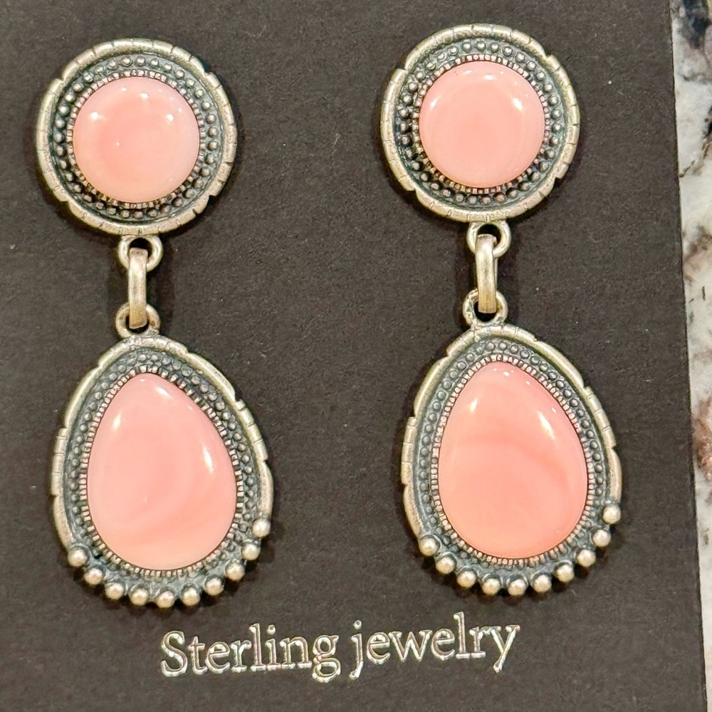 Queen Conch Sterling Silver Dangle Earings